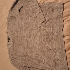 Banana Republic Textured Gray Crewneck Sweater